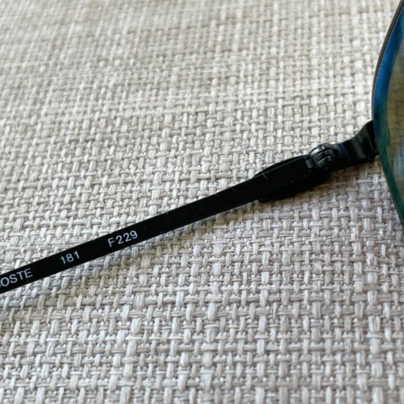 Lacoste Men Sunglasses Polarized Black Tone Metal Frame Eye Wear F229 Shades - Picture 10 of 12